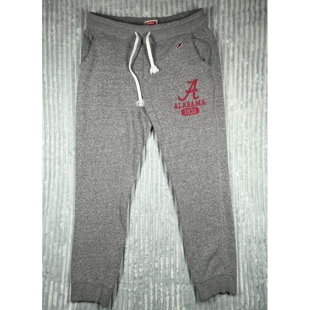 Triblend Sweatpants Men's XL Alabama Crimson‎ Tide Logo Gray Drawstring Pockets